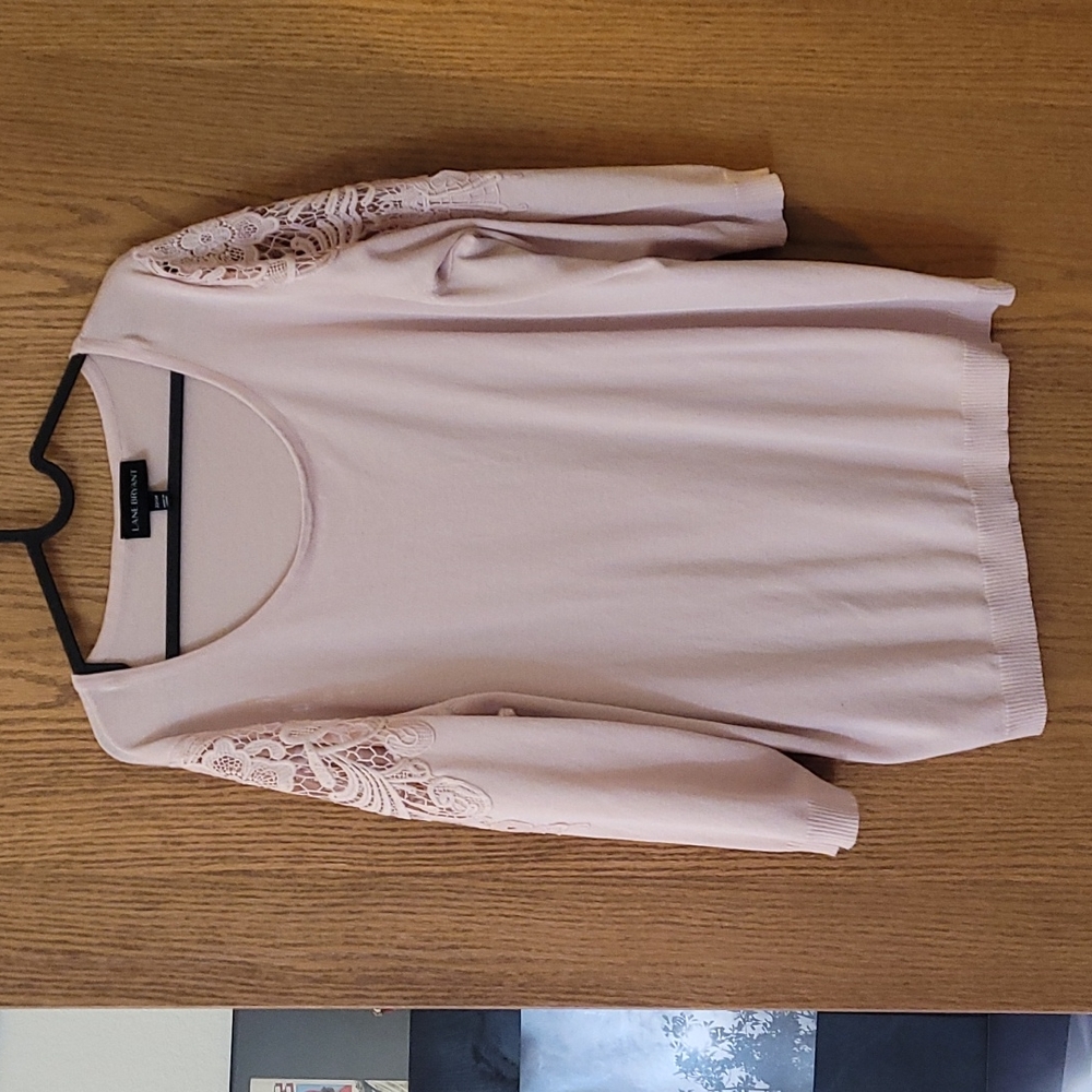 Lane Bryant Sweater with Lace Shoulder Detail